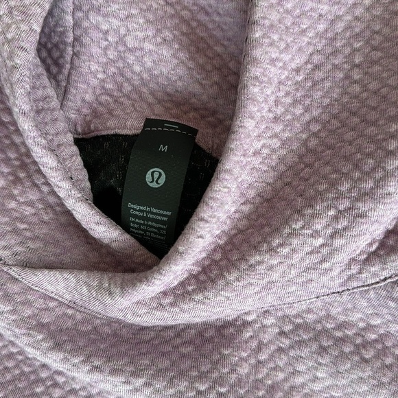 Lululemon Textured Double-Knit Cotton Hoodie color lavender - Picture 8 of 10